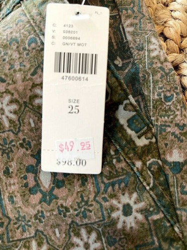 ¡Nuevo! 25 "Pantalones utilitarios cadete" estampado verde antopologie" NUEVOS CON ETIQUETAS - Imagen 5 de 11