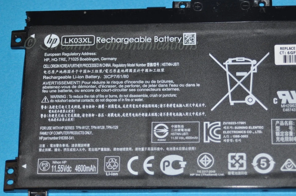 Batería para portátil HP Envy 15M-BP 15-bp010ca 15-bp018ca 15-bp023ca 15-bp051nr OEM Foto 2 de 4