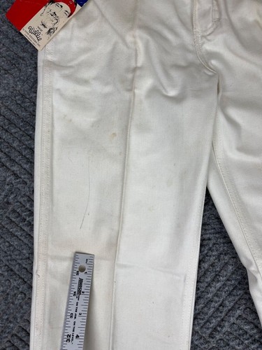 Vintage 80s Willie Nelson Jeans Adult 27x33 White Embroidered Women's NOS - Picture 8 of 22