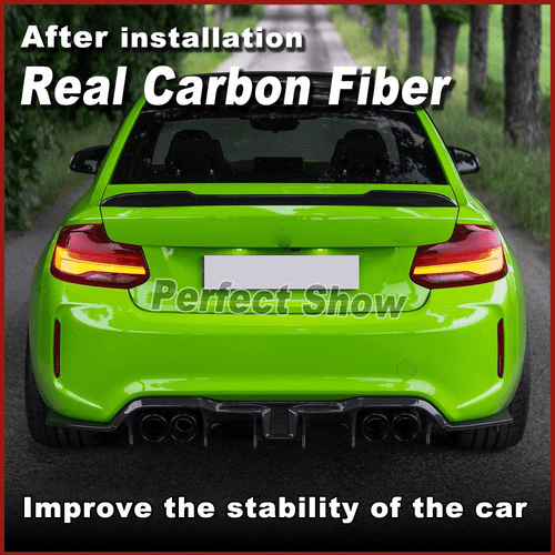 For BMW 2Series F87 M2 Coupe 15-19 Real Carbon Rear Bumper Diffuser Lip Spoiler - Picture 2 of 12
