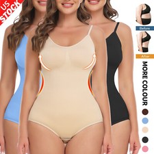 Women Tummy Control Body Shaper Thong Bodysuit Top Shapewear