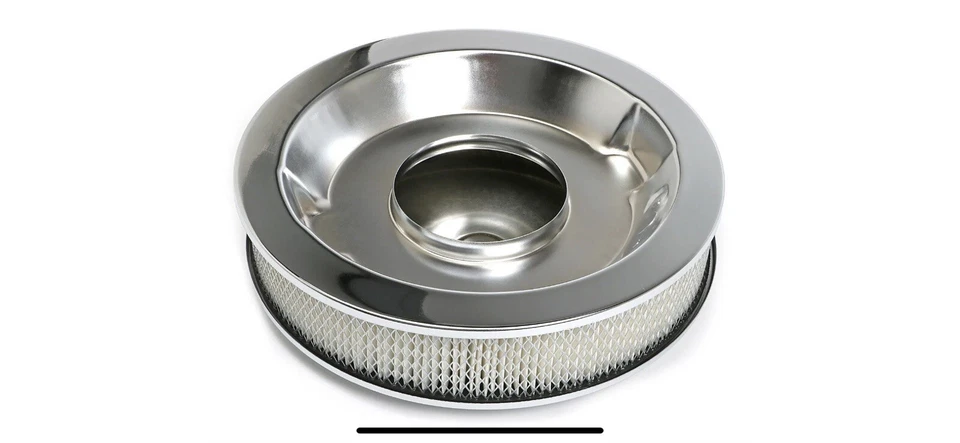 "Limpiador de aire cromado Trans-Dapt Performance Products 2195 estilo muscle car 14""" Foto 3 de 4