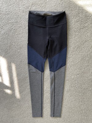 Outdoor Voices Springs 7/8 Tri Color Leggings Charcoal Navy Graphite Size XS