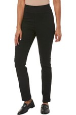 DG2 by Diane Gilman Compact Comfort Denim Straight Leg Jean Black