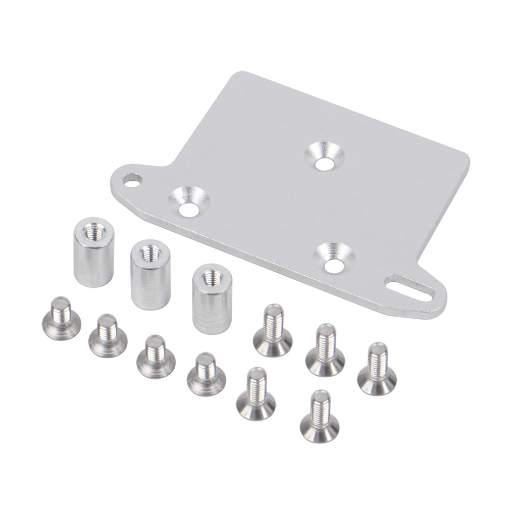 Plaque De Châssis Aluminium Pour Tamiya Clod Buster/Bullhead - Fixation Carrosserie, Noire, Neuve