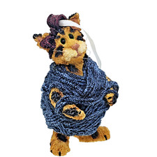 3" Boyds Bears Wound Tight Cat Yarn Darby Fuzzkins Ornament Style 1E/931
