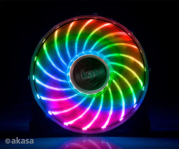 Akasa Vegas 7 AK-FN092 120mm 1200RPM 7 Colour LED Ultra Quiet Case Fan - Image 2 of 4