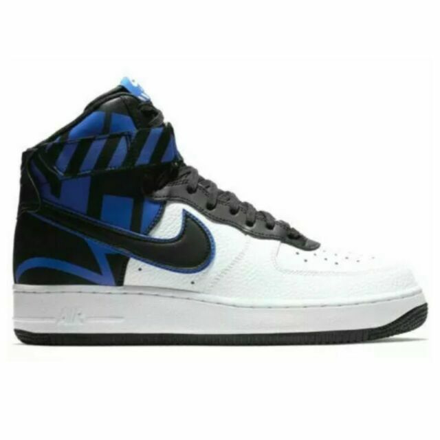 air force 1 high top blue and black