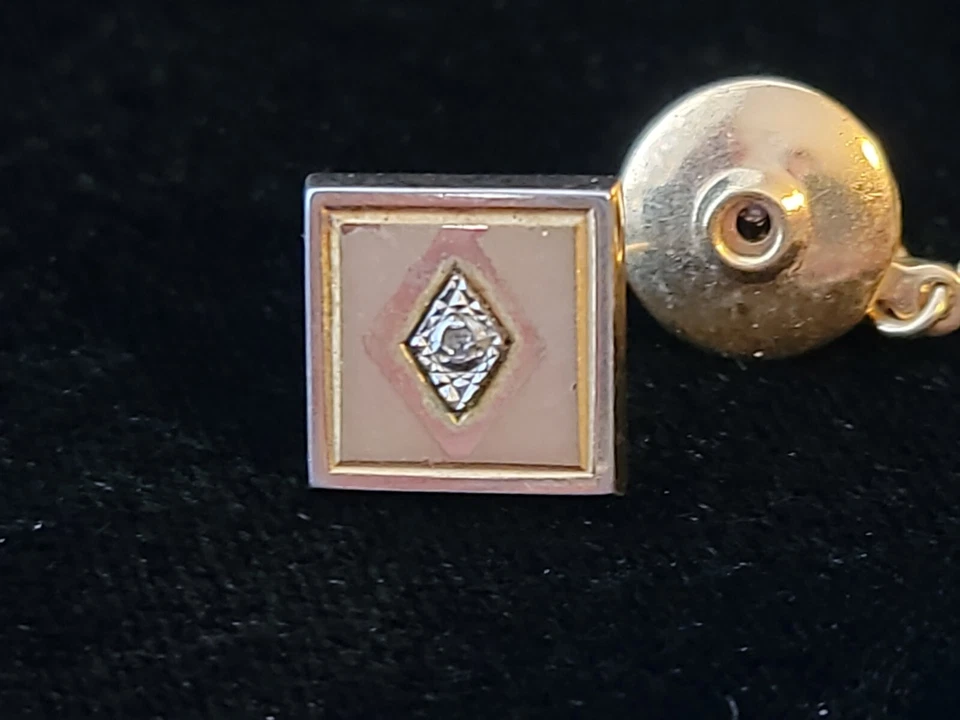 Vintage Pierre Cardin Paris Diamond Accent Tie Tack Pin - Image 2 of 4