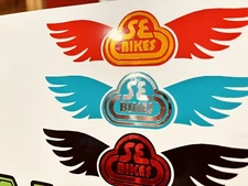 Custom Made SE Bikes Wings Diecut (NOT PRINTED) Vinyl Decal PK Ripper, etc
