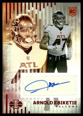 2022 Panini Illusions Rookie Signs Orange Arnold Ebiketie Rookie Auto Atlanta