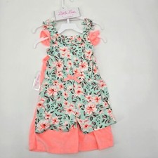 Little Lass 2 Pack Floral Ruffle Romper Size 5
