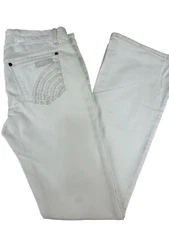 Joes Womens White Distressed Rocker Fit Jeans W30 90s Cotton/Elastrell