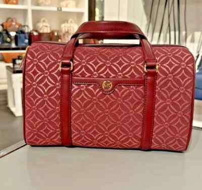 Michael Kors Women Travel Medium MK Logo Crossbody Duffle Satchel Handbag Purse