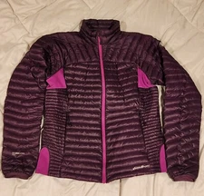 Eddie Bauer First Ascent Storm Down 800 Puffer Jacket Womens Small Purple 