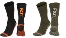 Fox Collection Socks Black Orange oder Green Silver Thermolite long 40-43 44-47