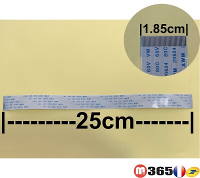 Nappe IDE 36 Pins - Connecteur Même Face, 25cm De Long (neuf, Blanc, Universel)