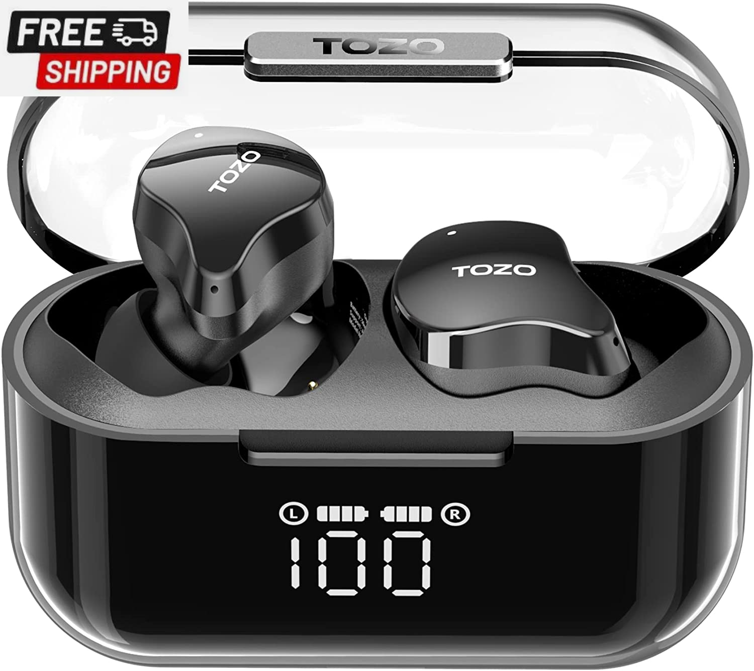 T18 Bluetooth 5.3 True Wireless Stereo Earbuds IPX8 Waterproof in Ear Headset Ca