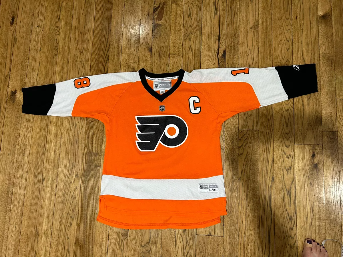 Philadelphia Flyers Jersey Reebok Youth L XL No. 18 eBay