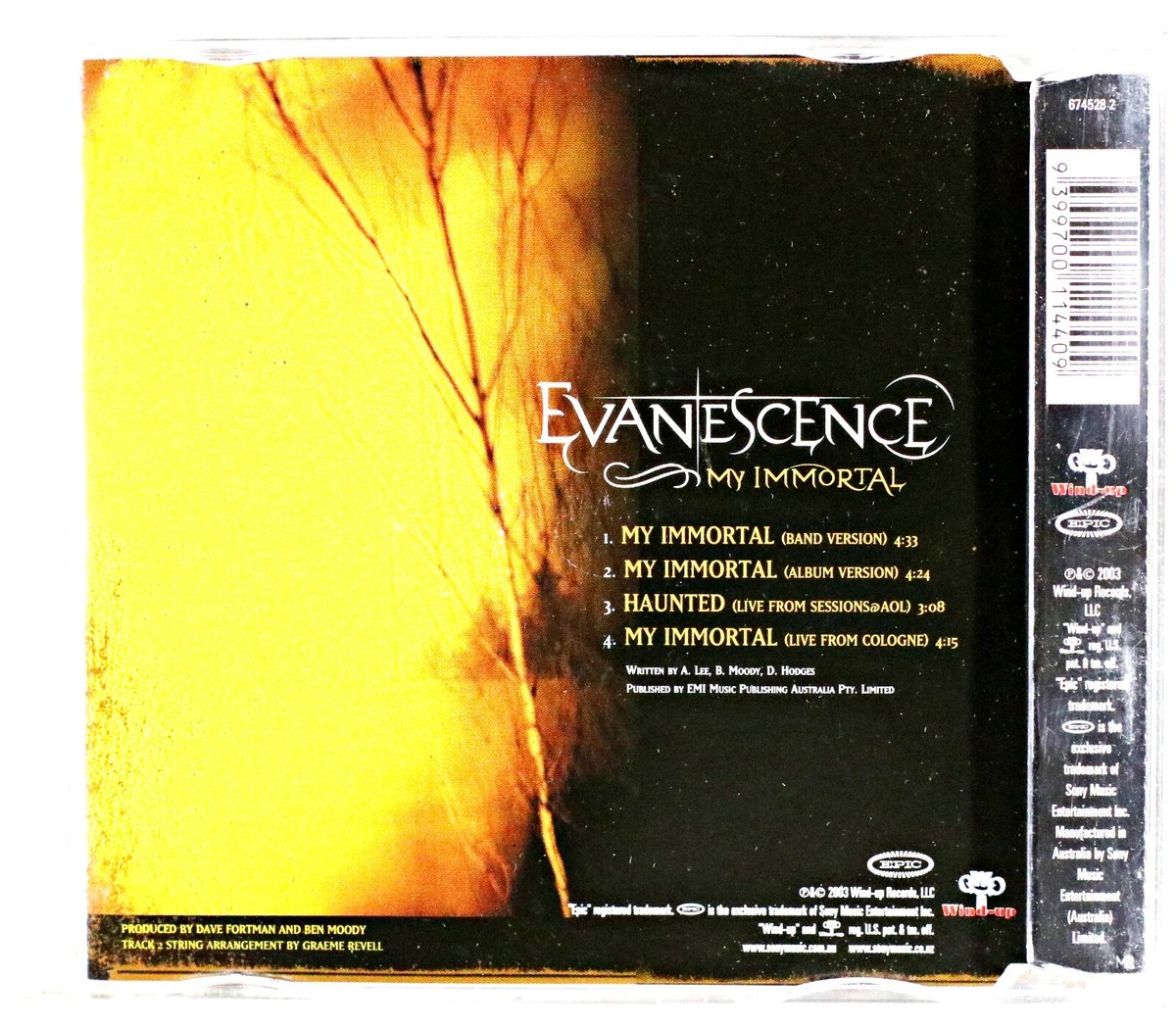 Evanescence - My Immortal (CD 2004) | eBay Australia