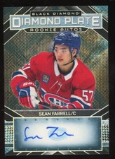 Sean Farrell 2023-24 Black Diamond Auto Rookie Diamond Plate Serial #d 5/25