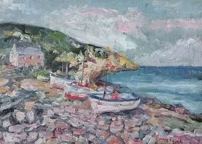 ORIGINAL Oil on canvas  'penberth cove, cornwall'   16 x 12 in.  by Jeremy Mayes