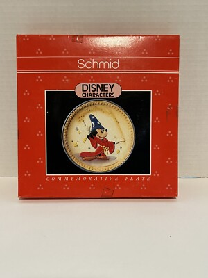 Disney Fantasia Schmid Plate LE 6274 Golden Anniversary Mickey Sorcerer Plate