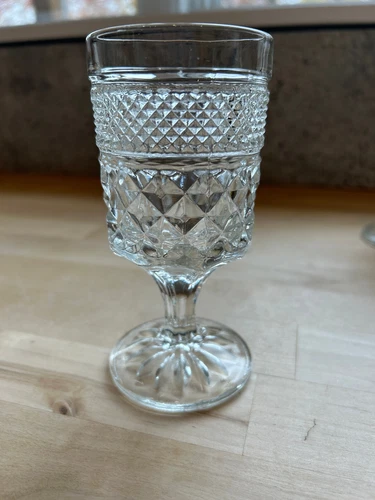 Vintage Anchor Hocking Wexford Diamond Pattern Drinkware Glasses - 4 TYPES