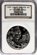 1999 DOLLEY MADISON Silver Dollar $1 NGC PF70💥FLAWLESS QUALITY💥