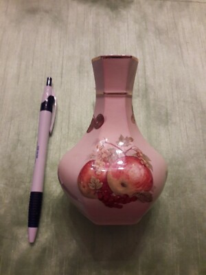 Rare Vtg. Fruit Design Vase Royal Worcester Co Palissy England Royale Collection