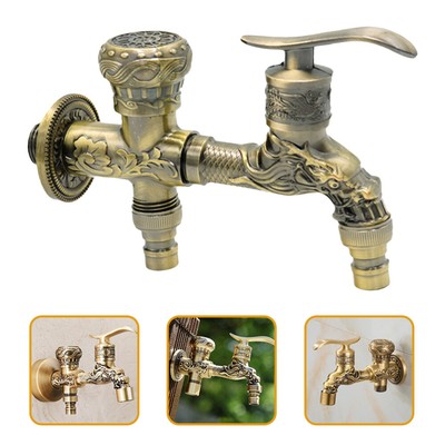 Dual -Outlet -Wasserhahnwand -Wasserhahn Wasserhahn für Waschmaschine Waschküche