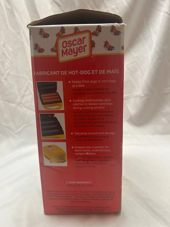 Oscar Meyer Hot Dog & Corn Dog Maker Modelo OMHD3YW Usado Probado Funciona Foto 2 de 4
