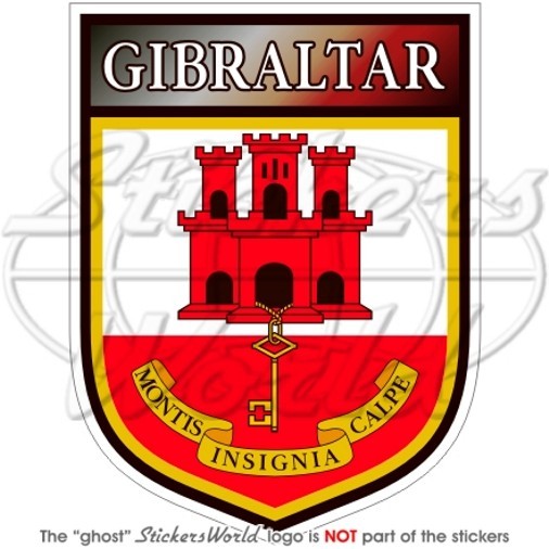 GIBRALTAR Gibraltarian Shield 4"(100mm) Bumper Sticker eBay