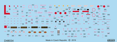 Eduard D48034 1/48 P-51D stencils   Eduard Decal for Aircraft