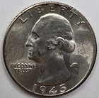 *SILVER* 1945-D  Washington Quarter -《Great Way To Buy Silver!!》
