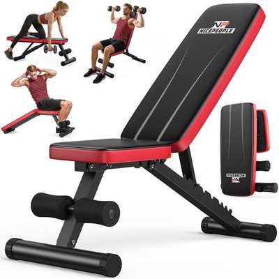 NICEPEOPLE Adjustable Weight Bench for Home Gym, 660LBS Capacity Workout Bench