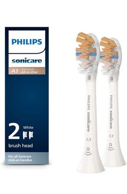 Philips Sonicare A3 Premium All-in-One, Genuine Replacement Toothbrush Heads, Wh