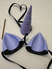 Unicorn Ears and Horn for Cosplay Unicorn Halloween Party Fancy Dress Lavender