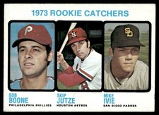 1973 Topps Baseball High #613 Boone/Jutze/Ivie Rookie Catchers Card RC VG-EX/EX