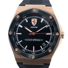 Scuderia Ferrari Aspire Quartz Mens Watch Black Red Dial Sport Wristwatch