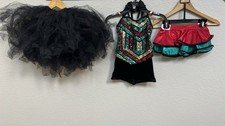 Curtain Call Size Child Small Rebel Beat Sparkly Dance Costume Multi Sequined