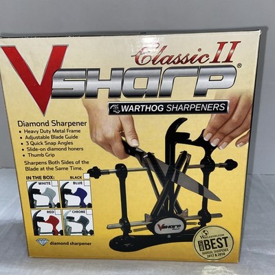 Warthog Knife Sharpener V Sharp System 4 Adjustable Angles For Precision Edges