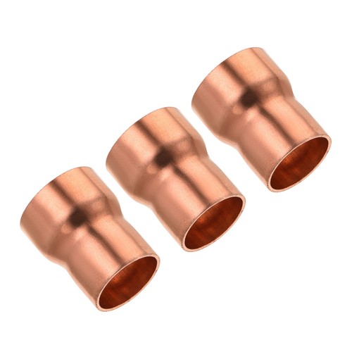 3pcs Copper Reducing Coupling Fitting with Sweat End 5/8 x 3/4 for HVAC Adapter