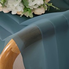 Sheer Curtains 54 Inch Long 2 Panels, Light 42"W x 54"L Pack of 2 Stone Blue