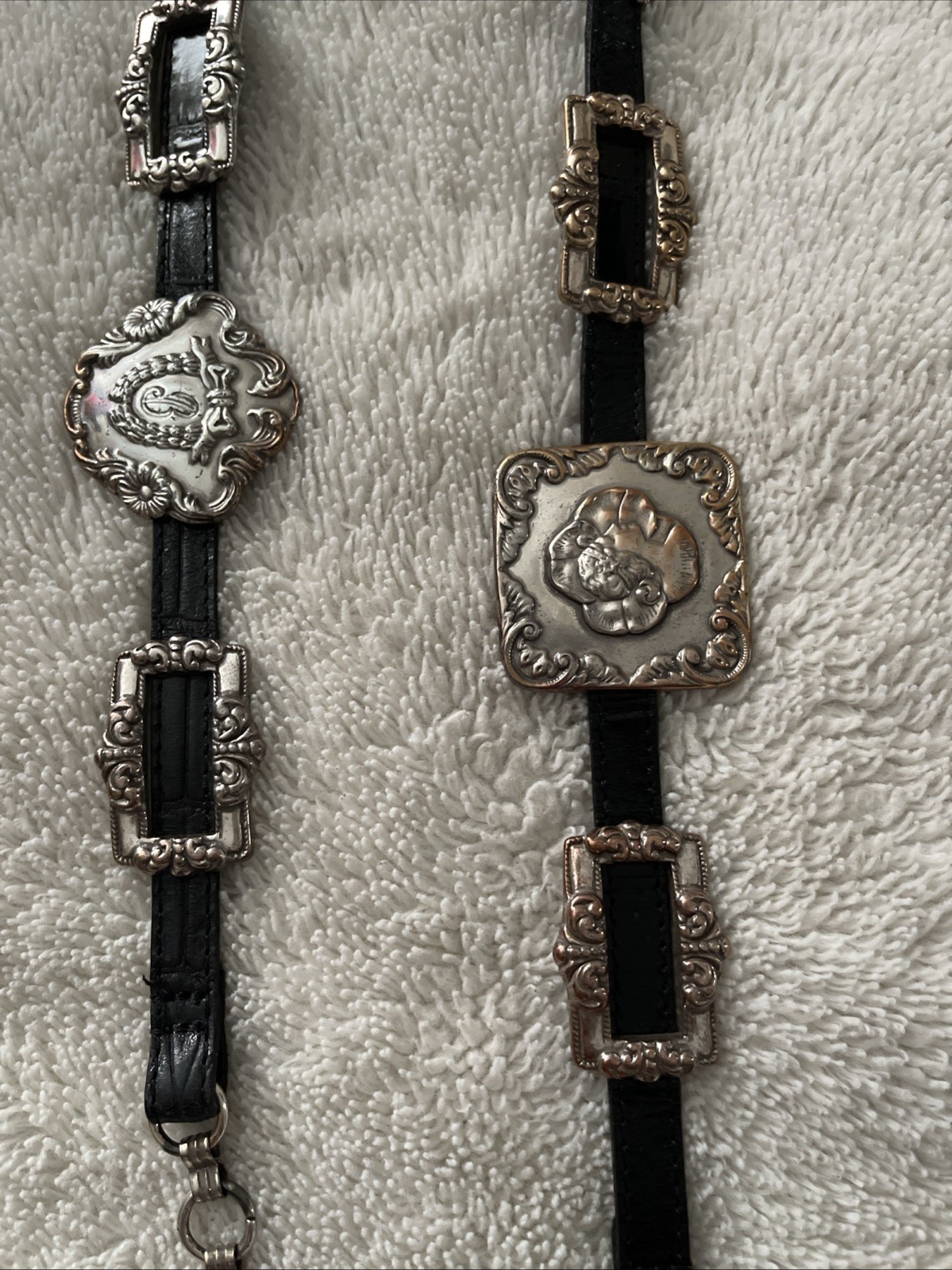 Brighton Concho Medallion Belt 1993 M 41503 Women’s Black 39’