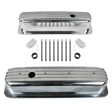 Tall Polished Aluminum Valve Cover Fit 1987-1997 Small Block Chevy 5.0L 5.7L 350