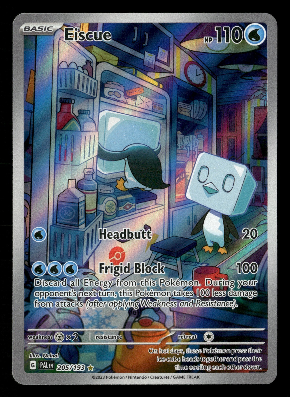 Eiscue 205/193 Holo SV02: Paldea Evolved MP Pokémon TCG