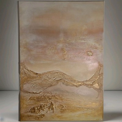 Abstrakte MALEREI Kunst  Original N. RÖNSCH Gemälde MODERN Unikat 7ocm × 1oocm 