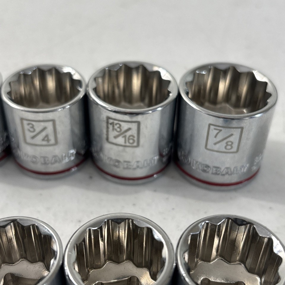 KOBALT 22 pc 3/8” Socket Set 12 Point Metric & SAE Chrome Mechanics ...