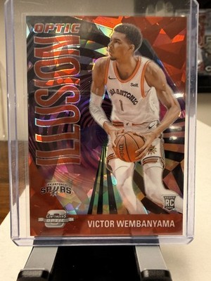 Victor Wembanyama 2023 Contenders Optic Illusion Red Cracked Ice /175 RC